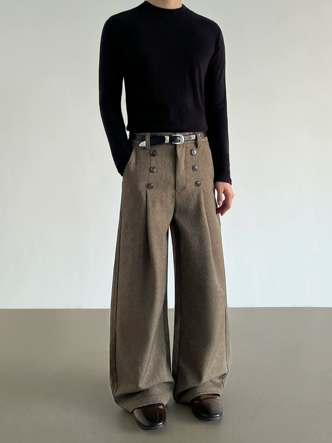 HARBOR BRIGADE BUTTON FRONT WIDE TROUSERS