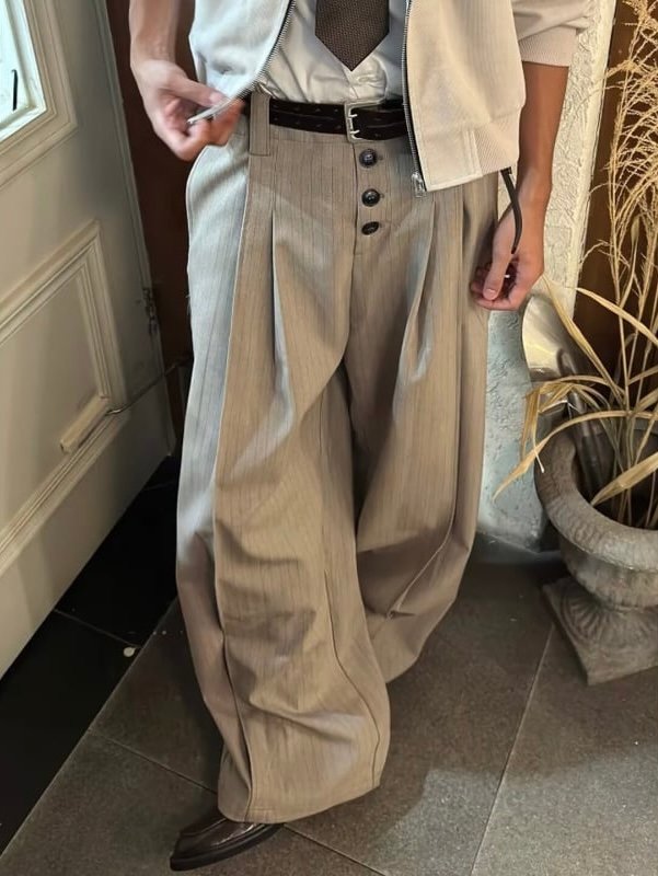 MULTI PLEATED TROUSERS 