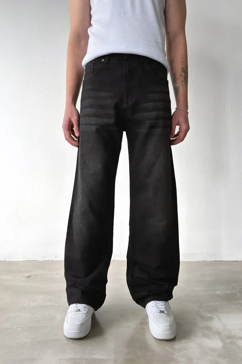 Extra Baggy jean PO with white stripes