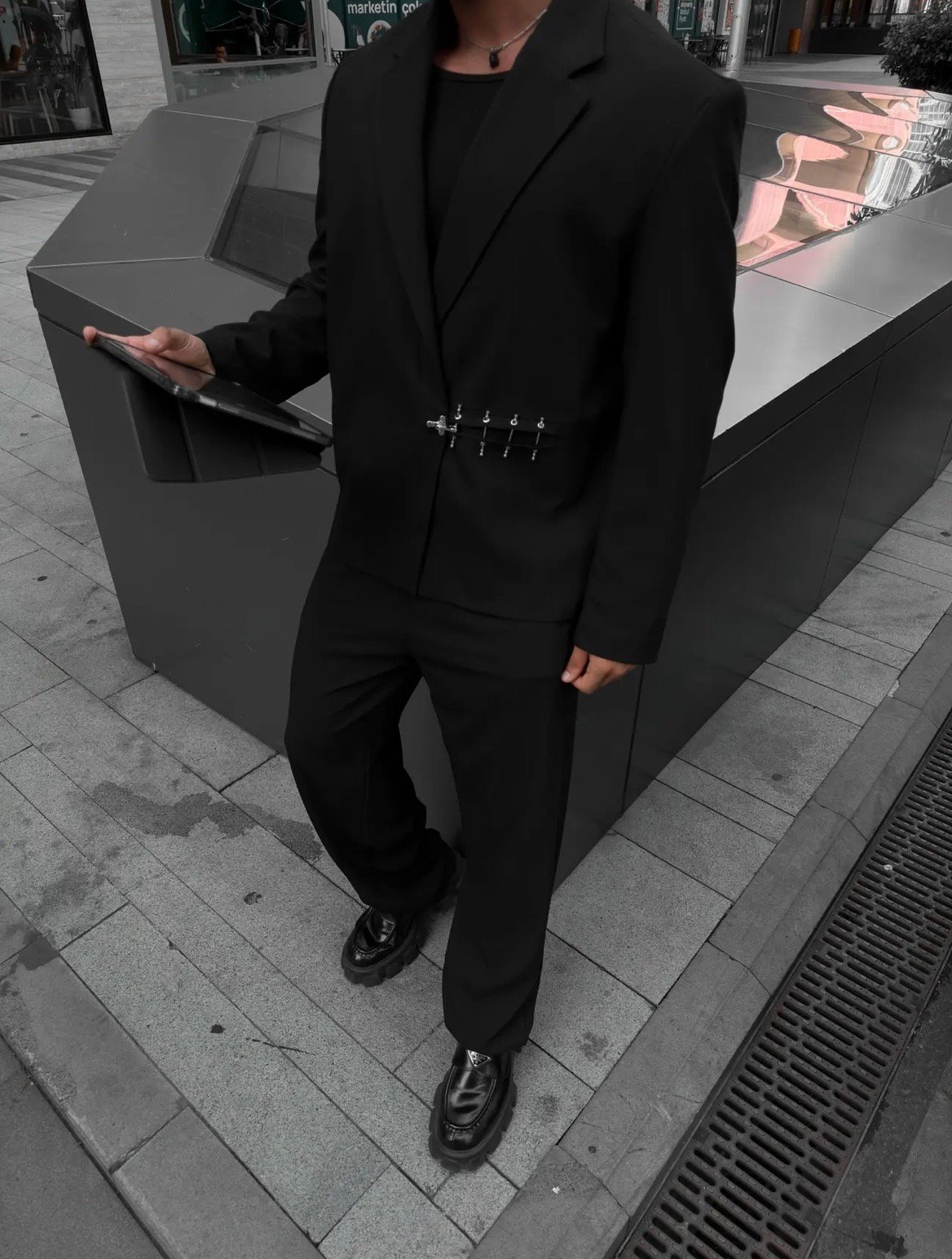 SPECIAL DESIGN OVERSIZE SIDE HOOK DETAILED SUIT 