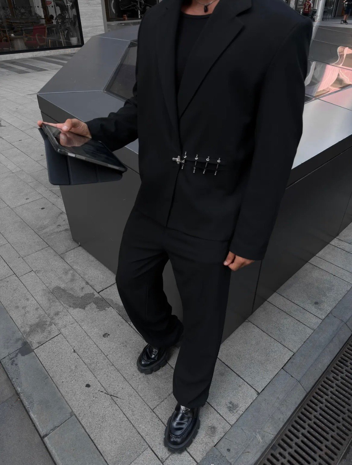 SPECIAL DESIGN OVERSIZE SIDE HOOK DETAILED SUIT 