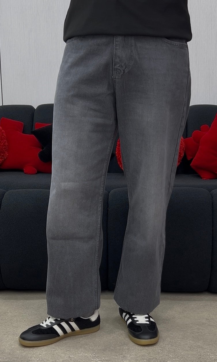 GRAY BAGGY JEAN PO