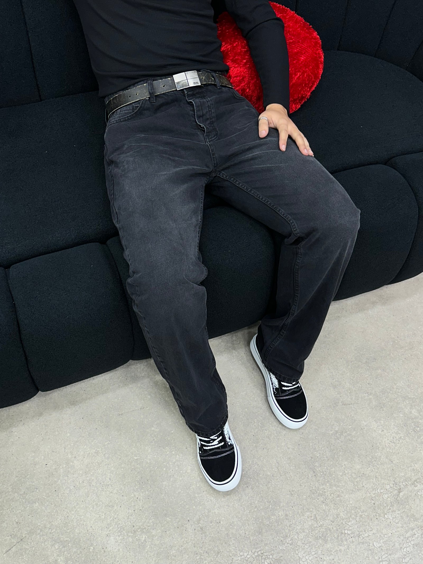 BLACK BAGGY JEAN WE11