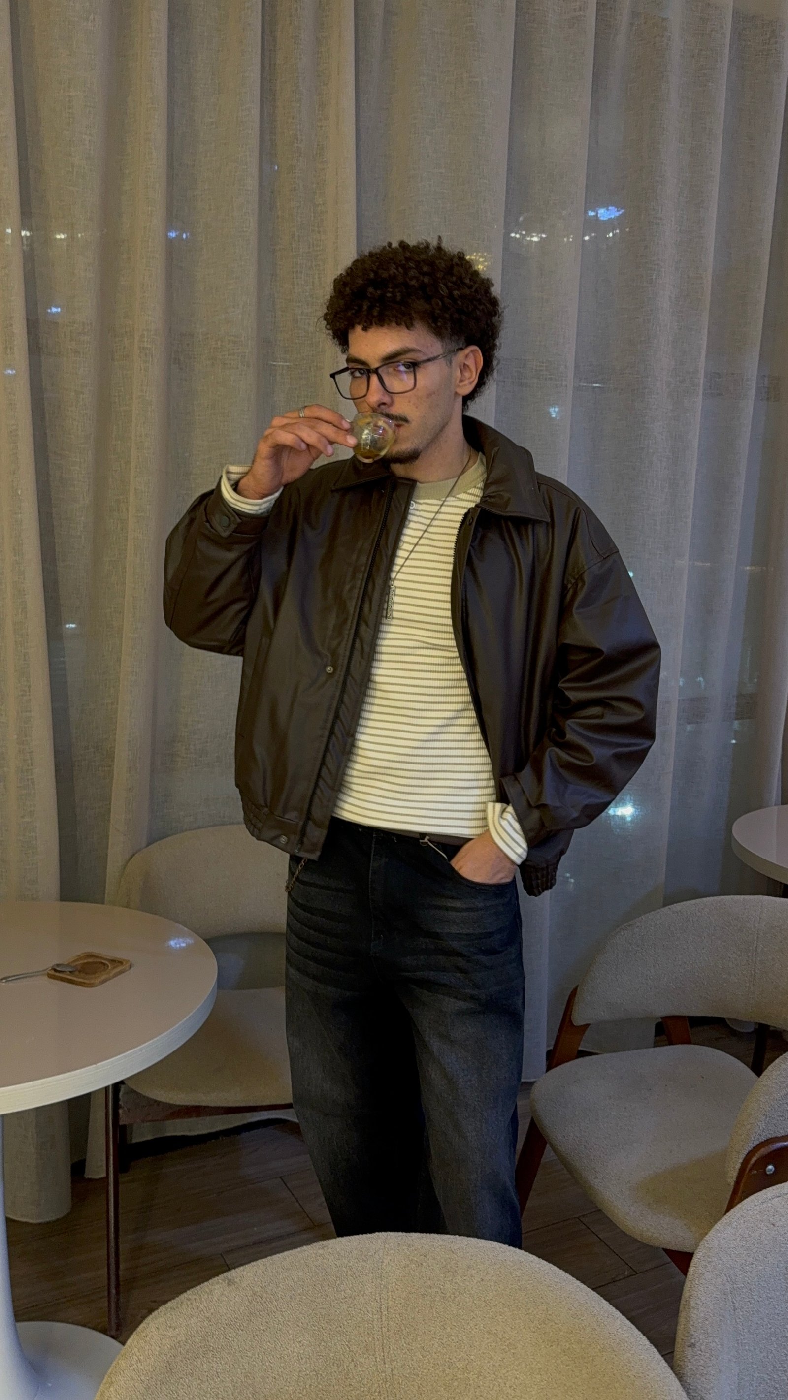 BOMBER LEATHER JACKET