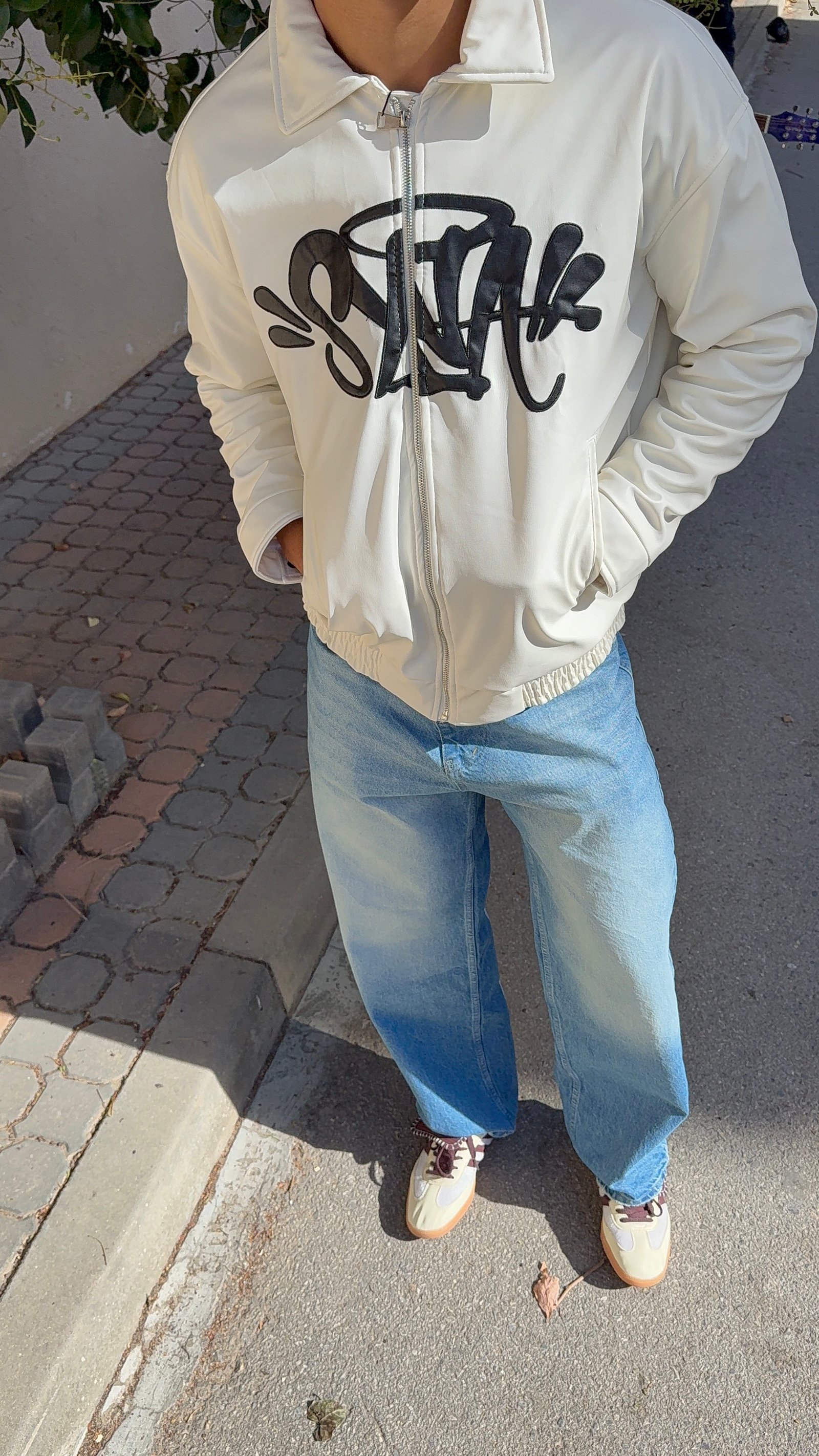 FRONT DESIGNED LEATHER JACKET