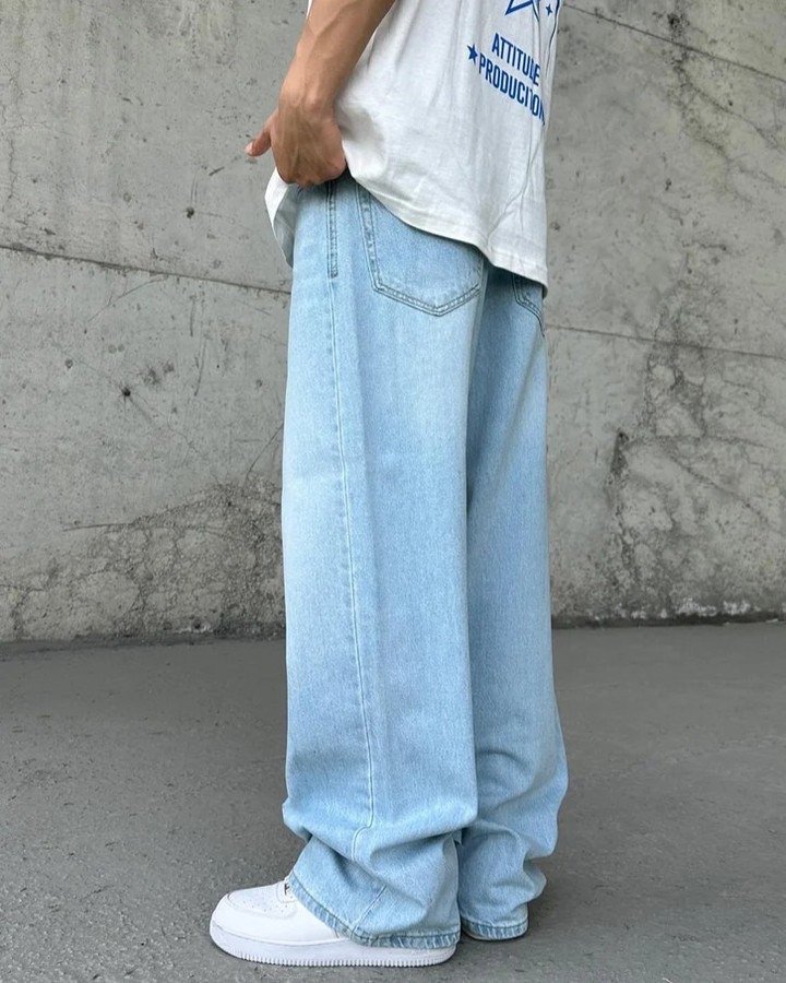 Basic Ice Blue Extra Baggy Jeans PO
