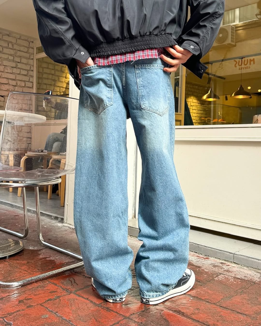 Fading Detailed Blue Extra Baggy Jean PO