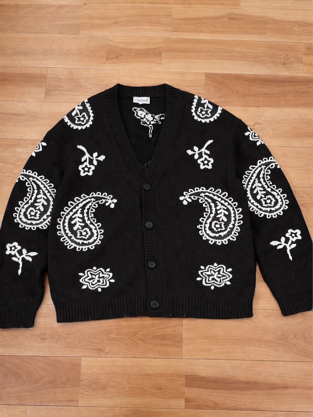 Paisley knit cardigan