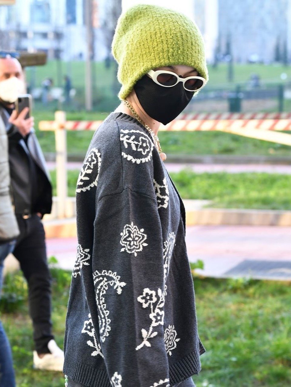 Paisley knit cardigan