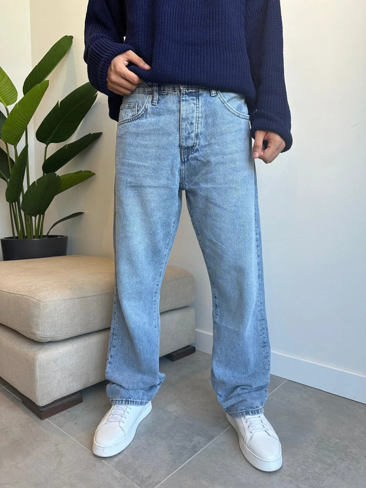 Extra baggy jean bleu ciel ALX