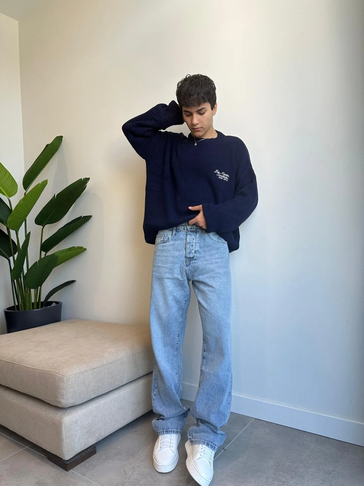 Extra baggy jean bleu ciel ALX