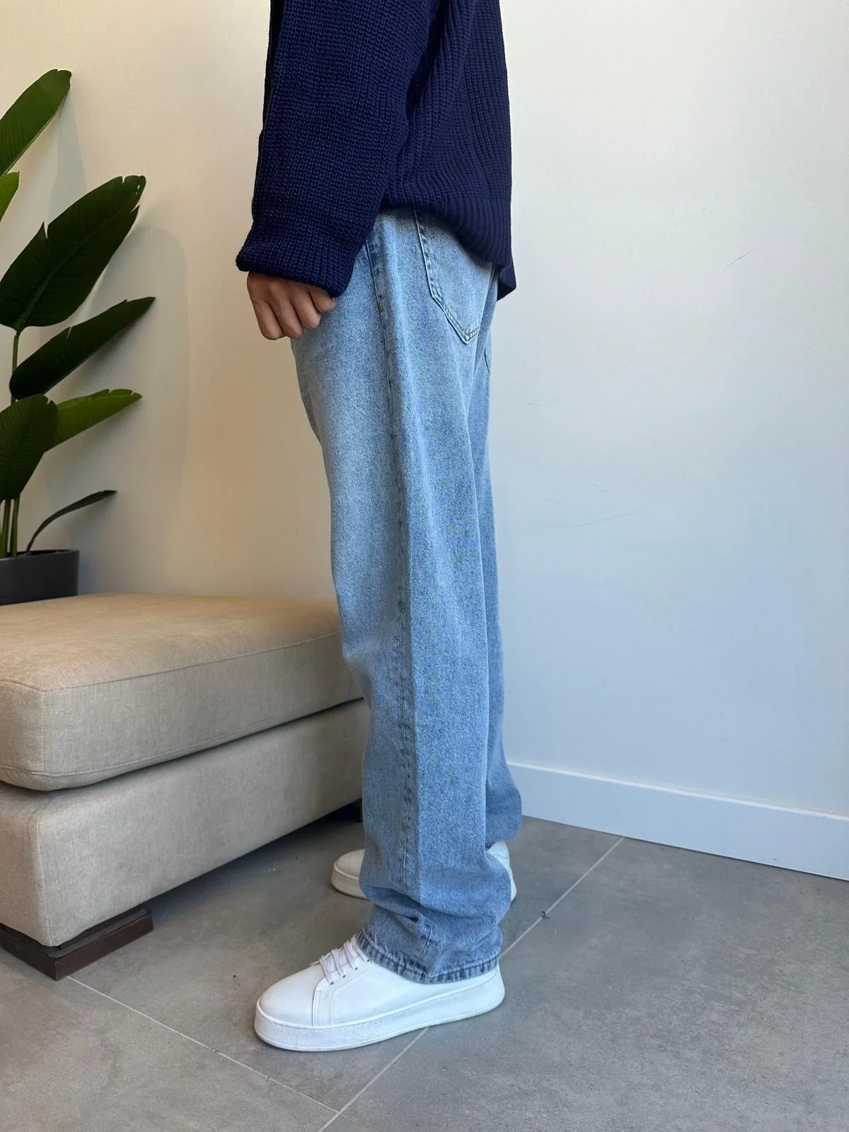 Extra baggy jean bleu ciel ALX