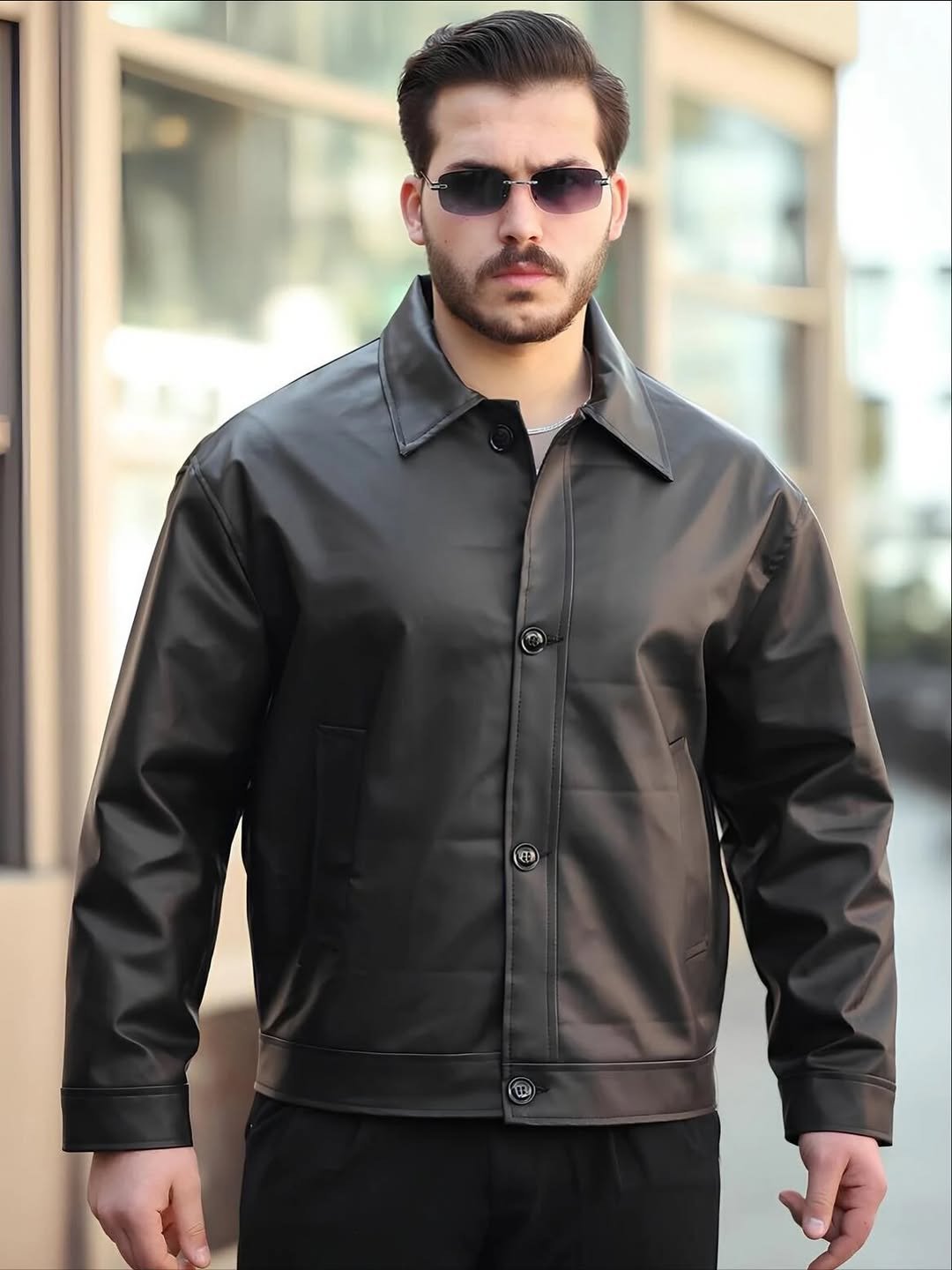 Boutton leather jacket