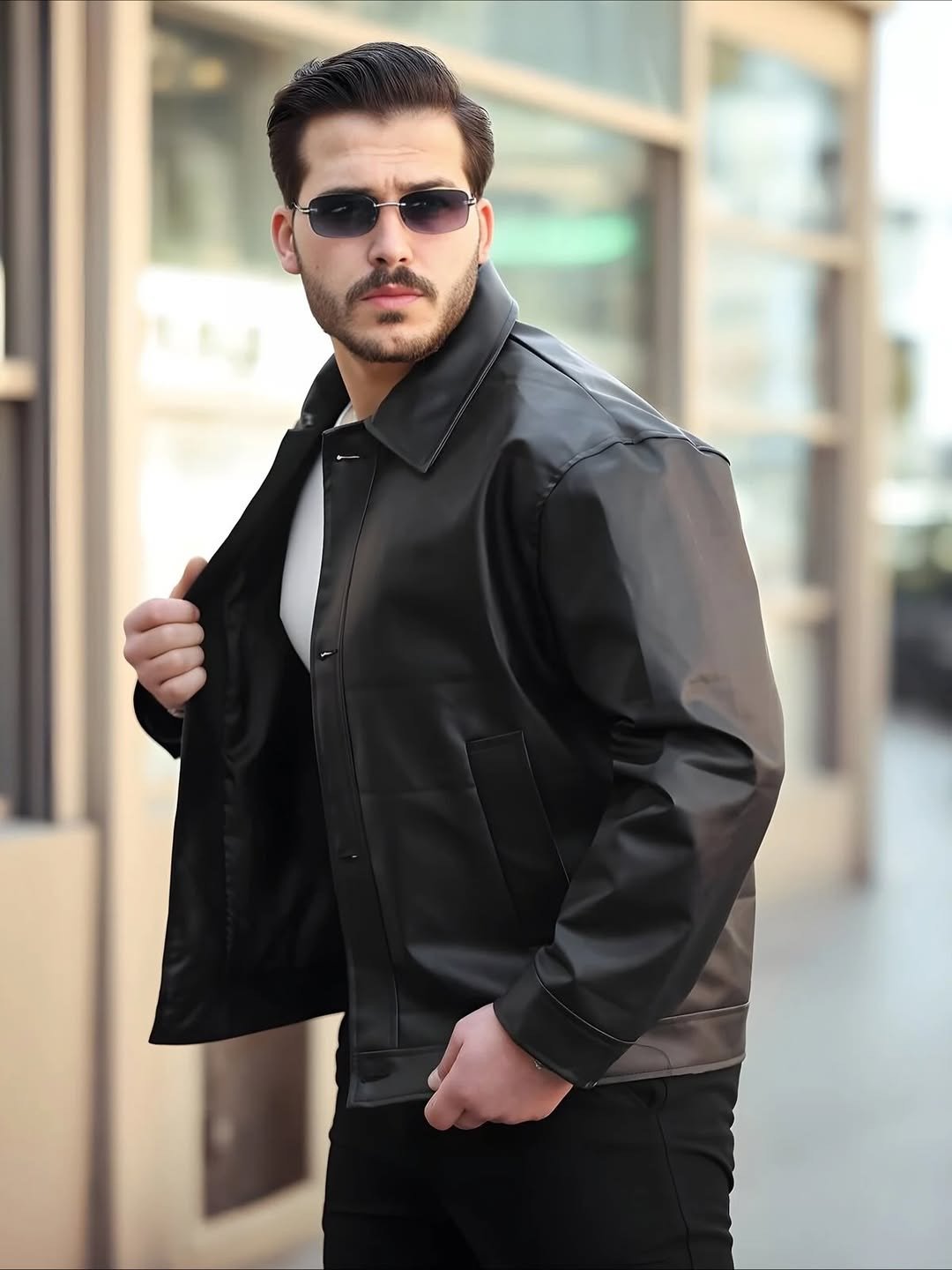 Boutton leather jacket