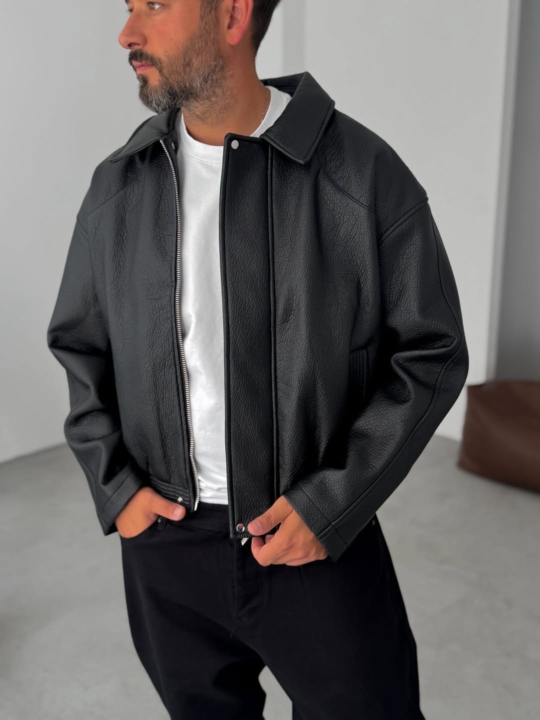 Viral leather jacket