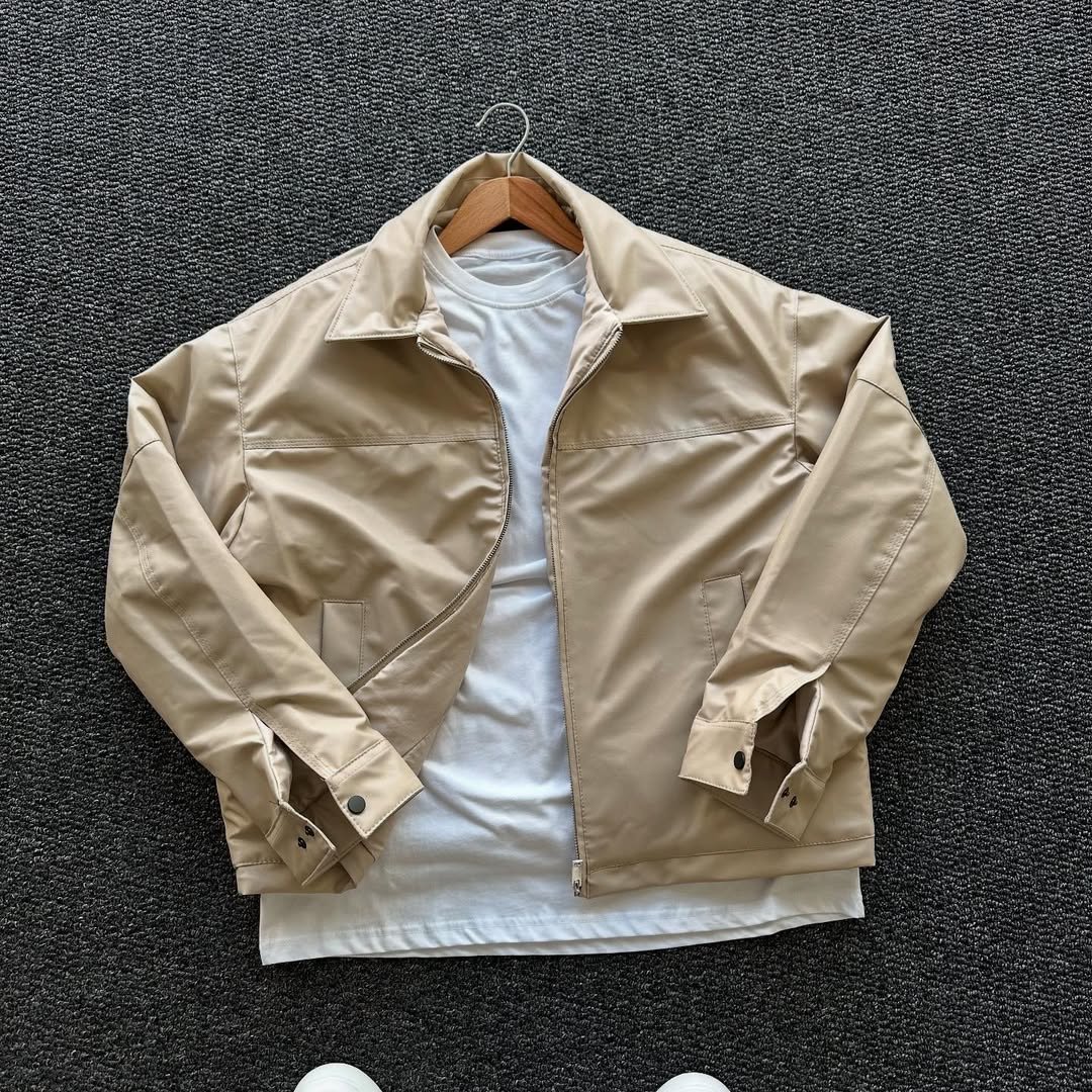 Simple leather jacket