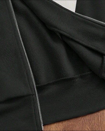 Black and white pieces zipper hoodie