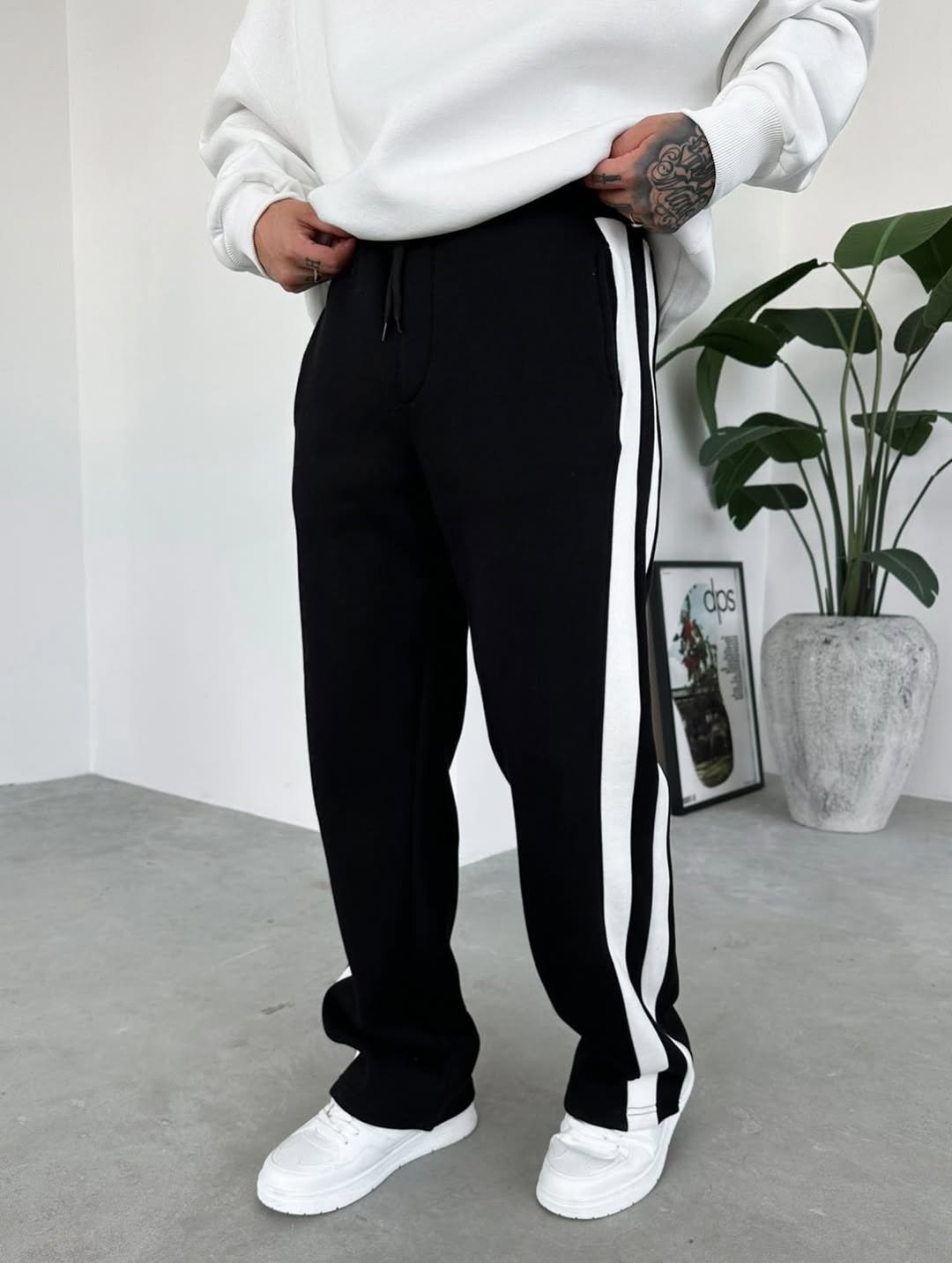 Jogger avec 2 bandes blanches