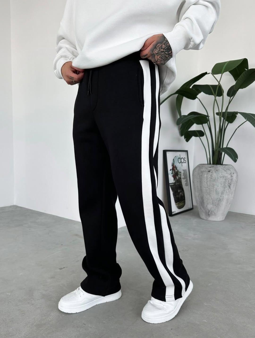 Jogger avec 2 bandes blanches