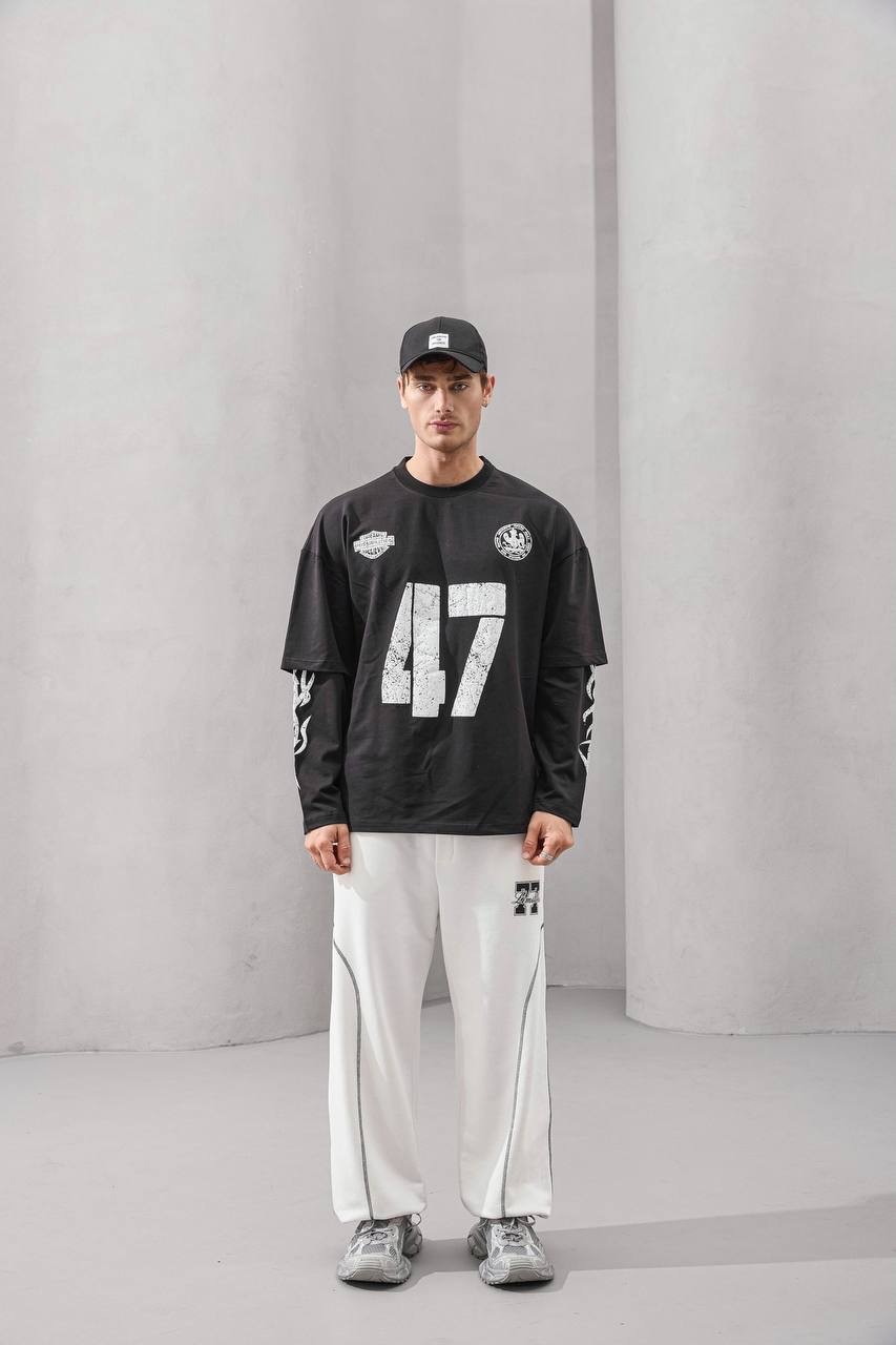 47 attached sleeves sweatshirt