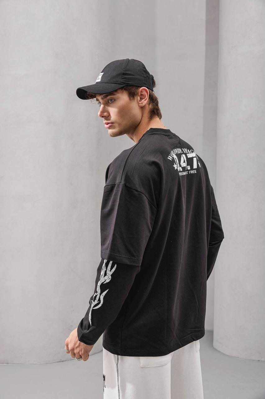 47 attached sleeves sweatshirt