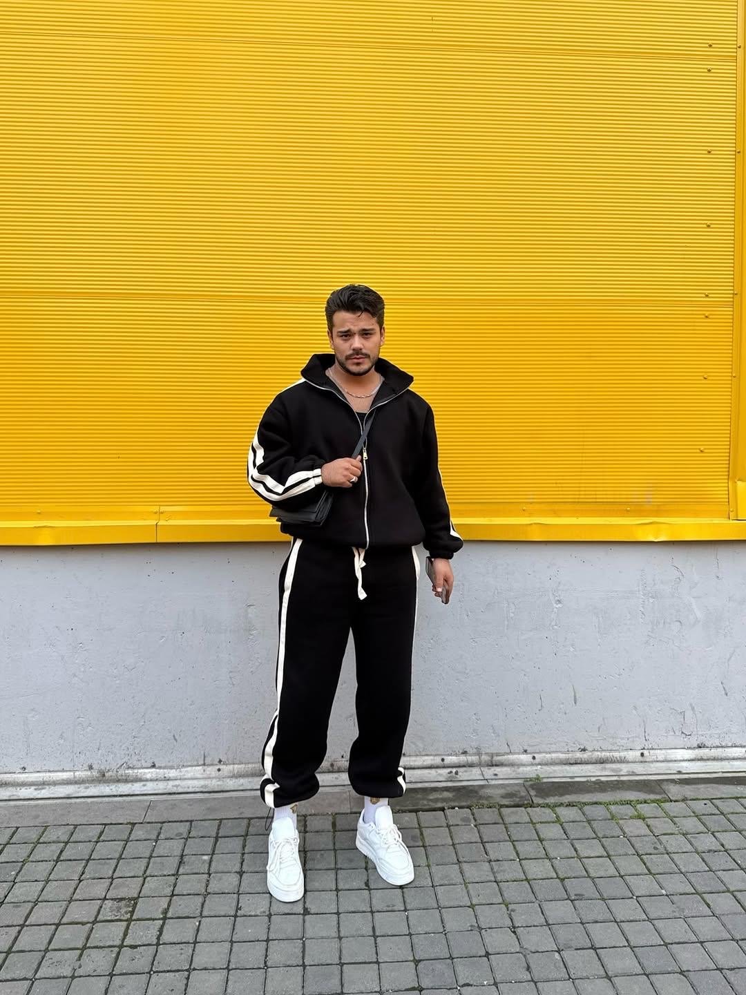 Men’s striped luxury wool oversize tracksuit