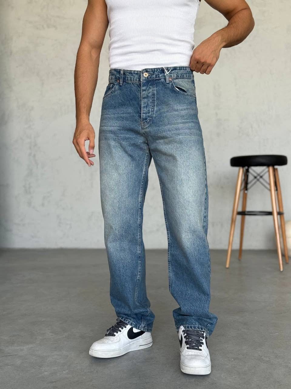 Washed Blue Baggy jean MB-4