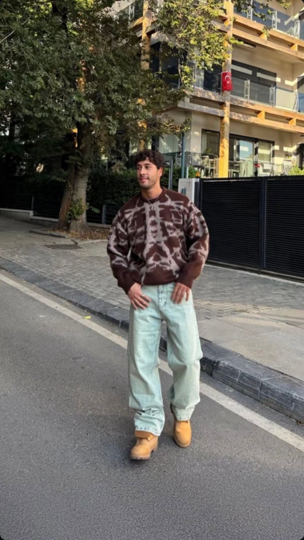 Mint Green Washed Extra Baggy Jeans PO