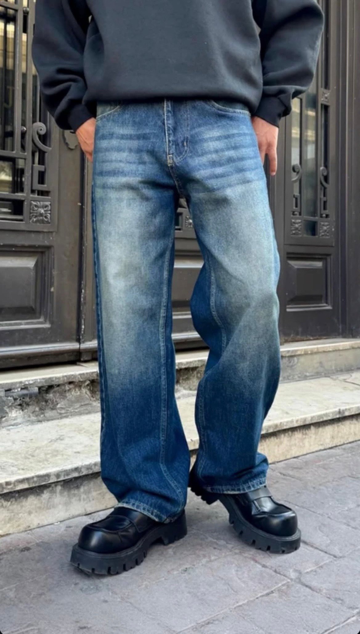 Faded Blue Extra Baggy Jeans PO