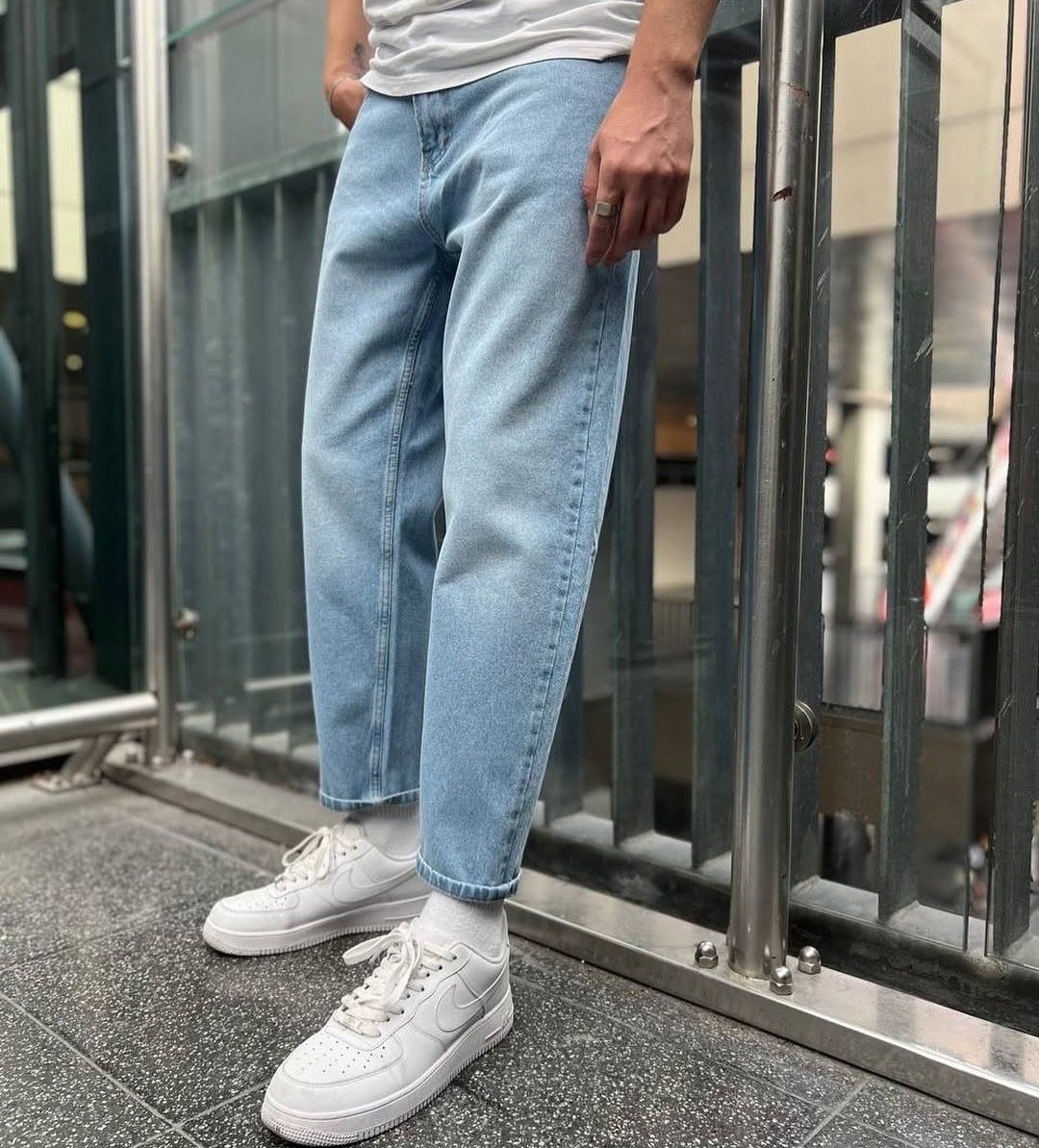 Boyfriend jean bleu clair