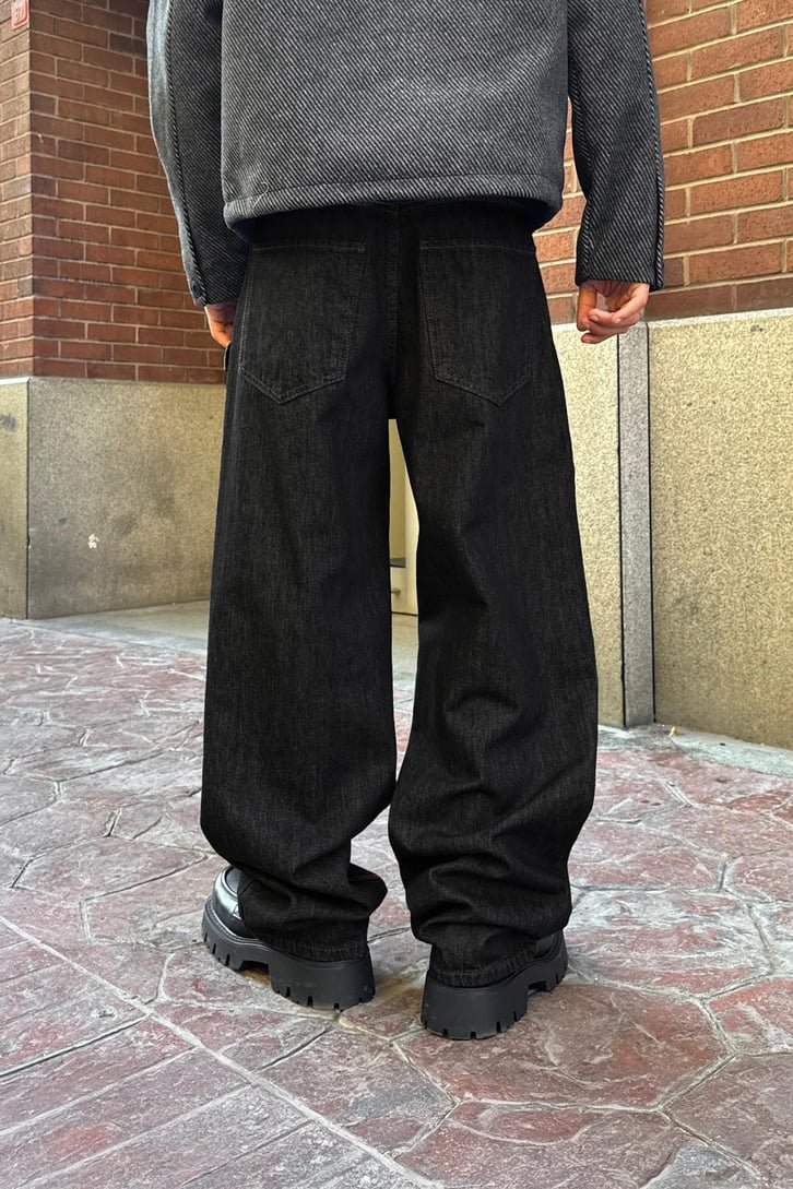 Anthracite Washed Extra Baggy Jeans PO