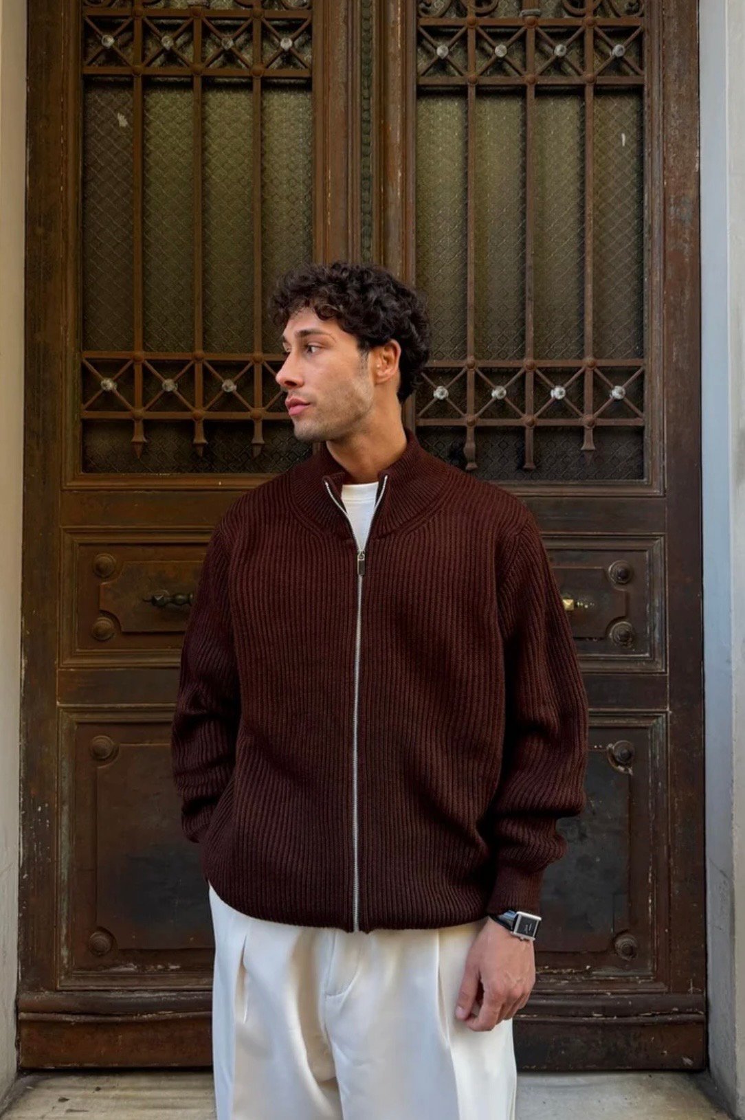 Brown Knitted jacket