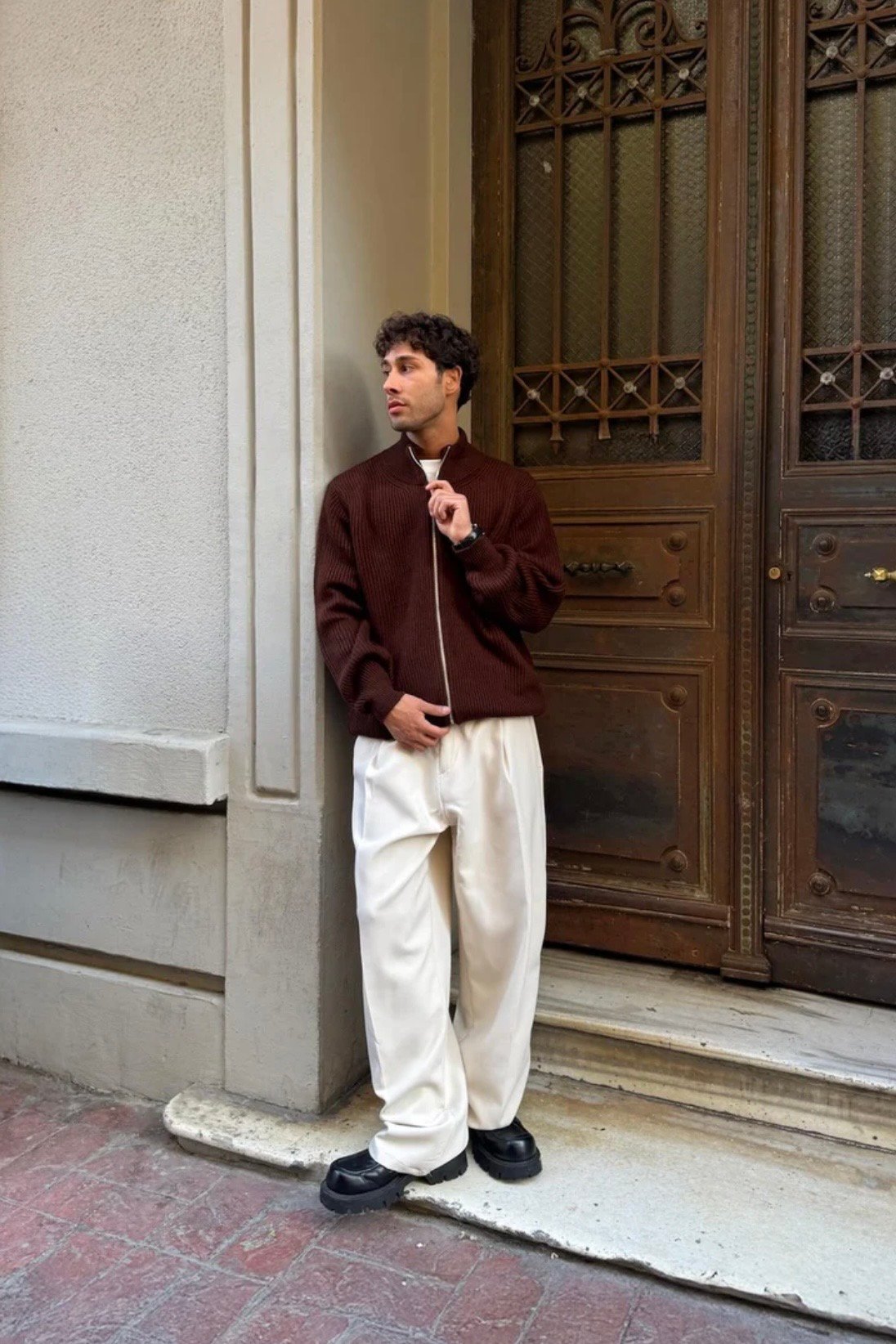 Brown Knitted jacket