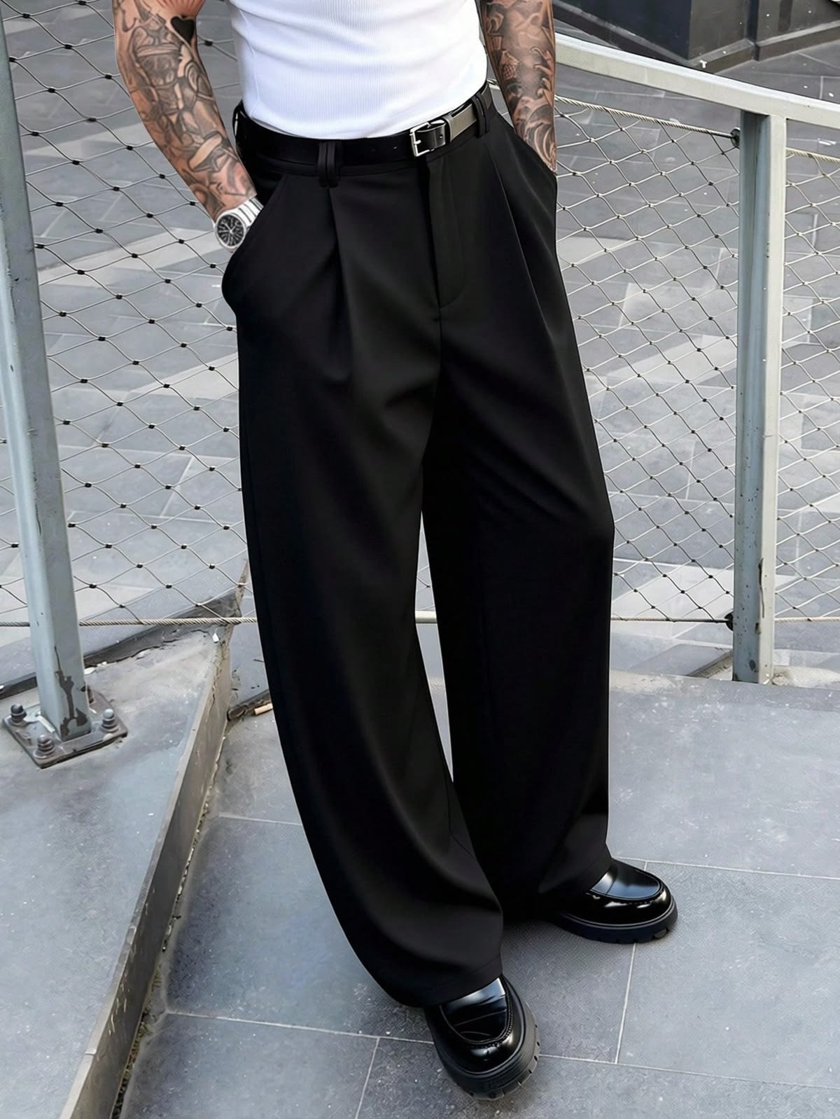Black Extra baggy trouser