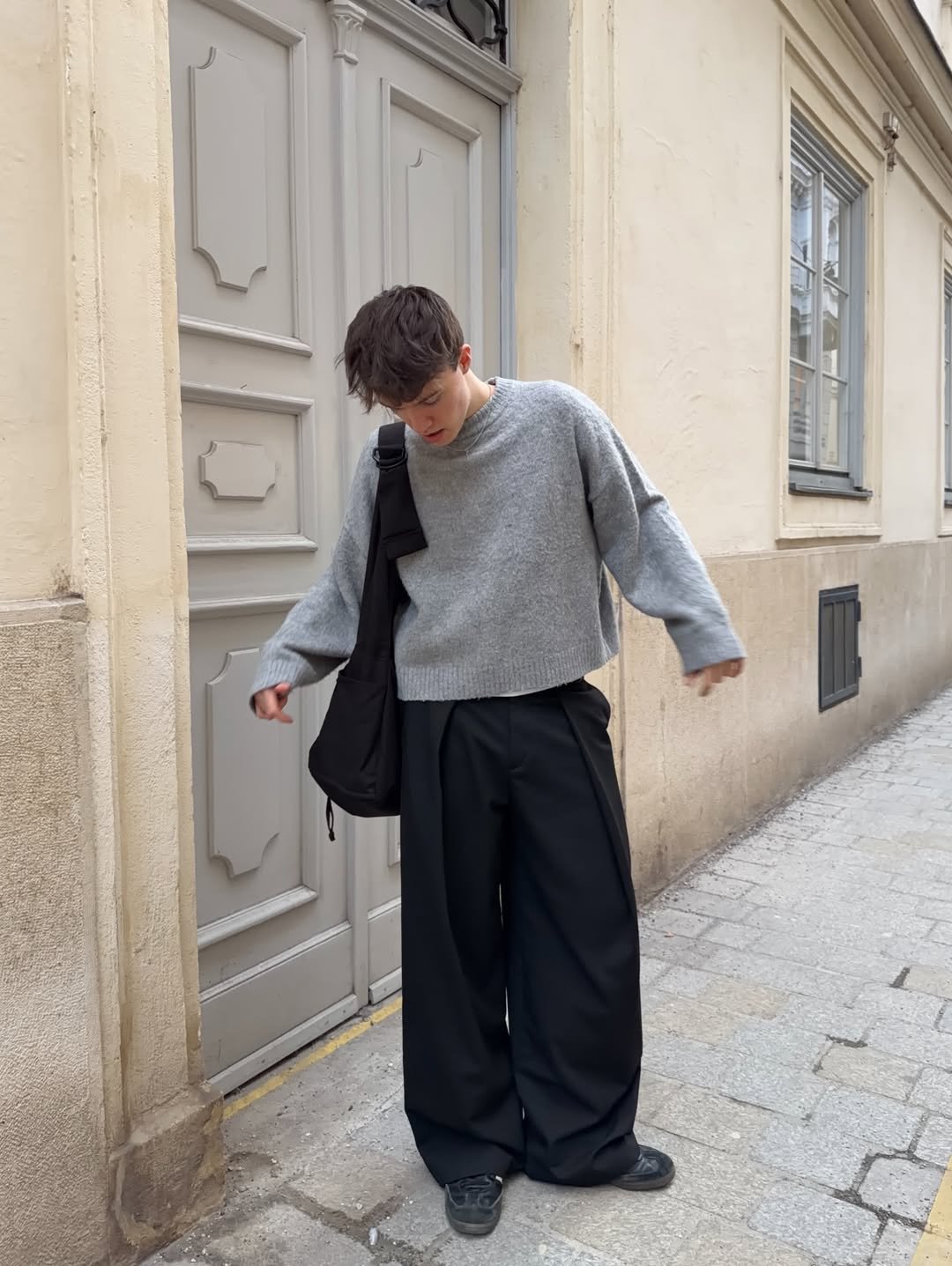 Black Ultra Wide Leg Pant “without belt”