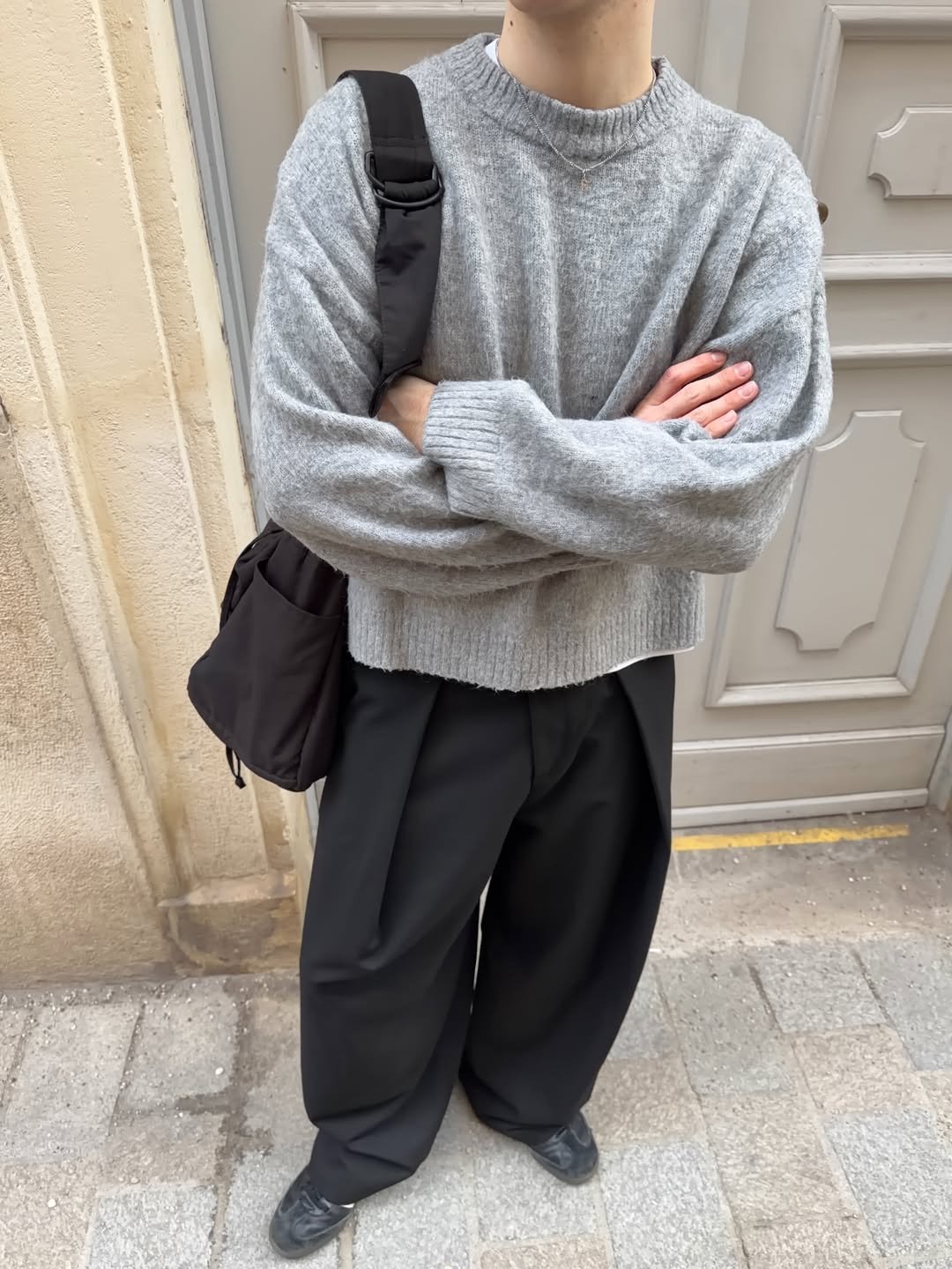 Black Ultra Wide Leg Pant “without belt”