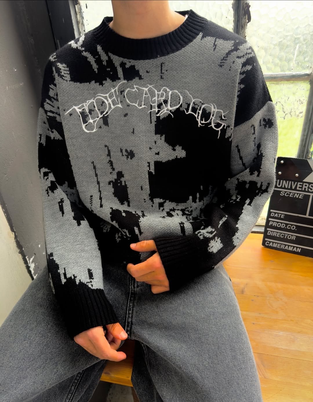Black Glitch sweater