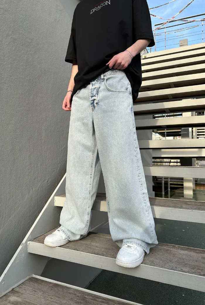 Snow Washing extra baggy jean PO