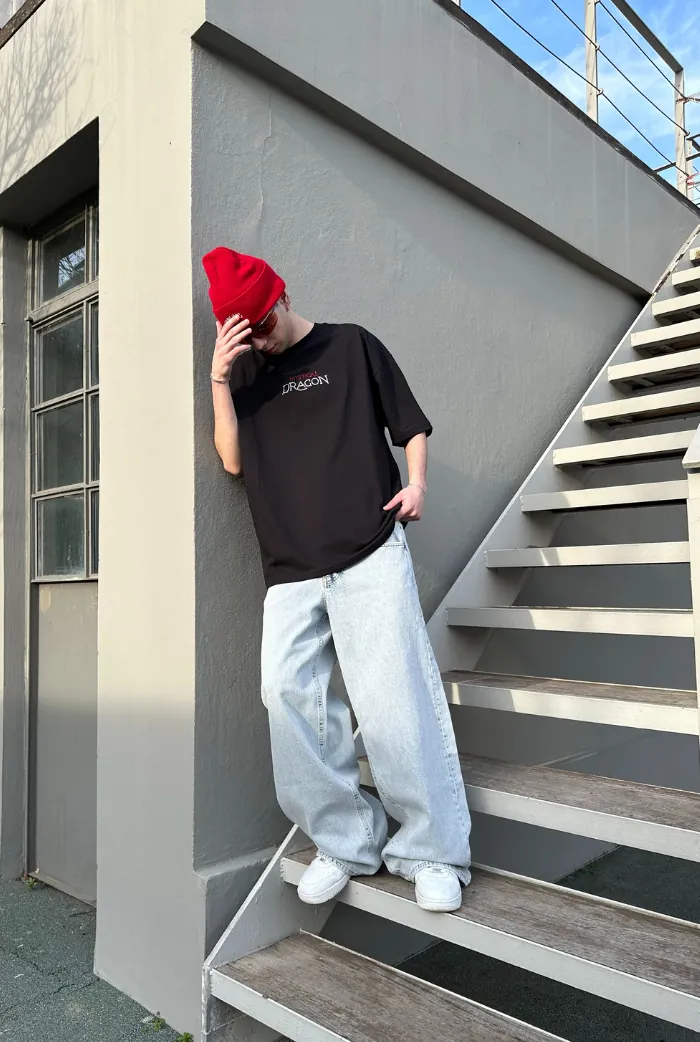 Snow Washing extra baggy jean PO