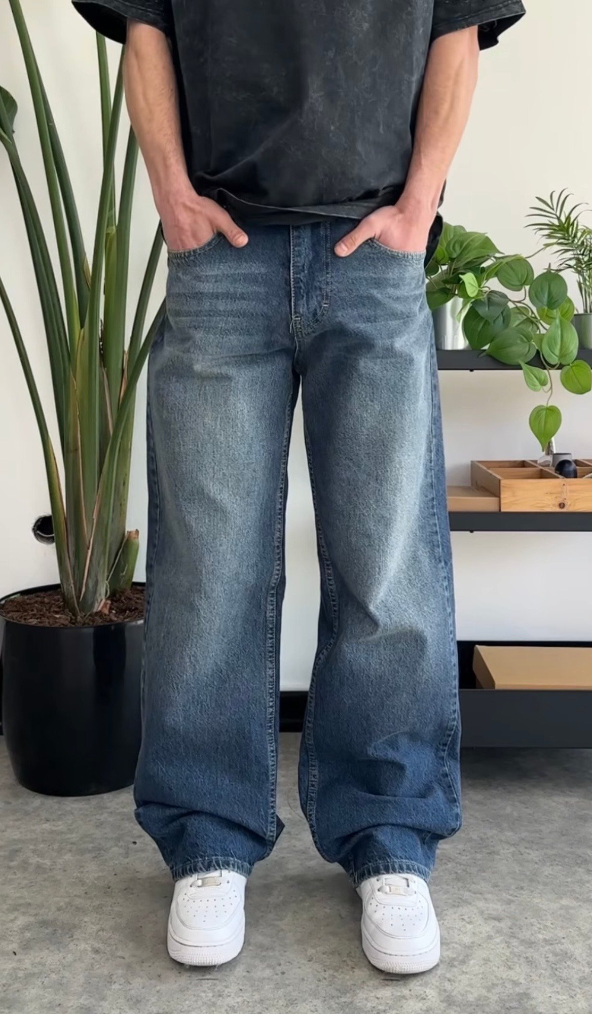 Faded Blue Extra Baggy Jeans PO