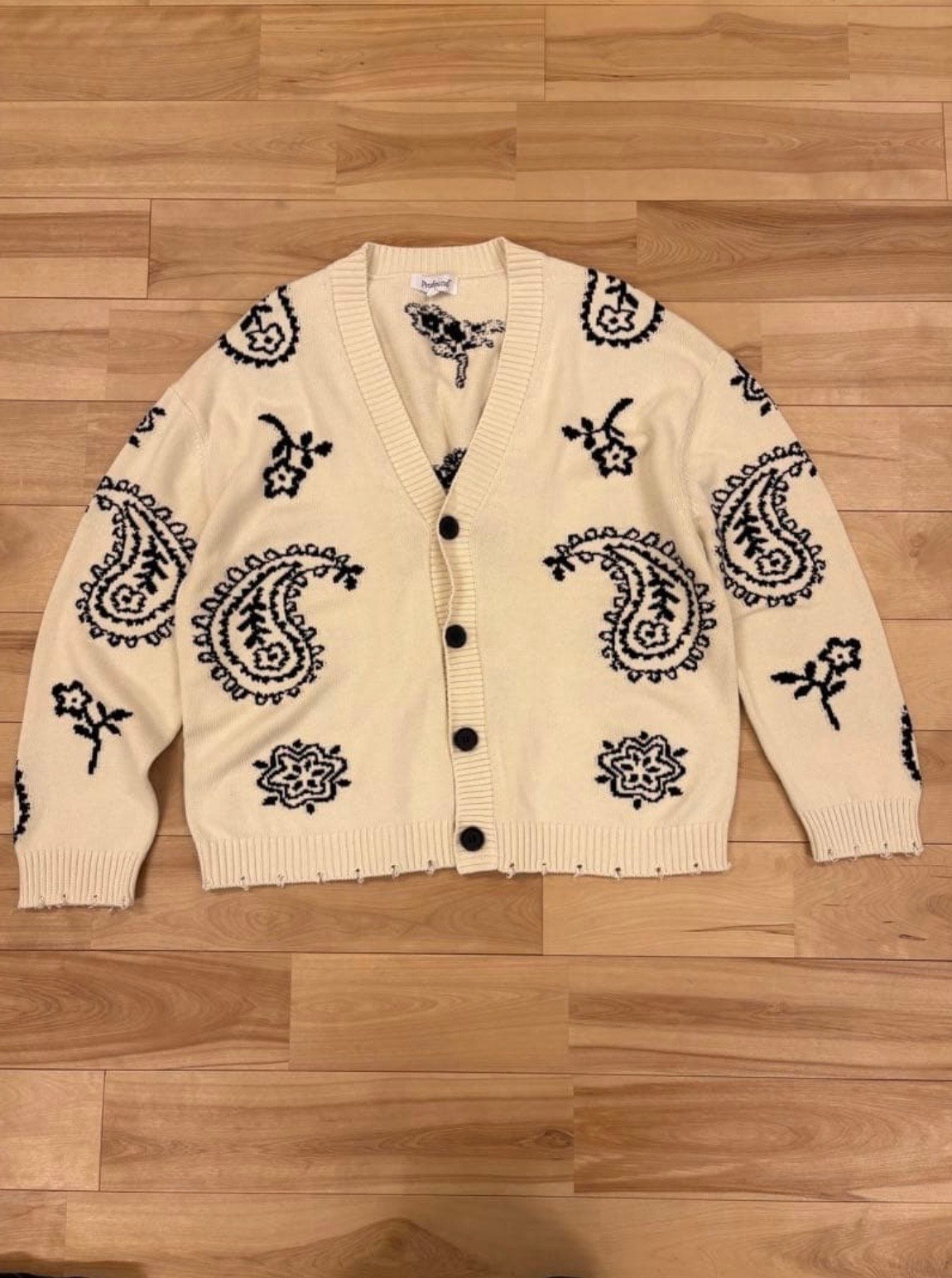 Paisley knit cardigan