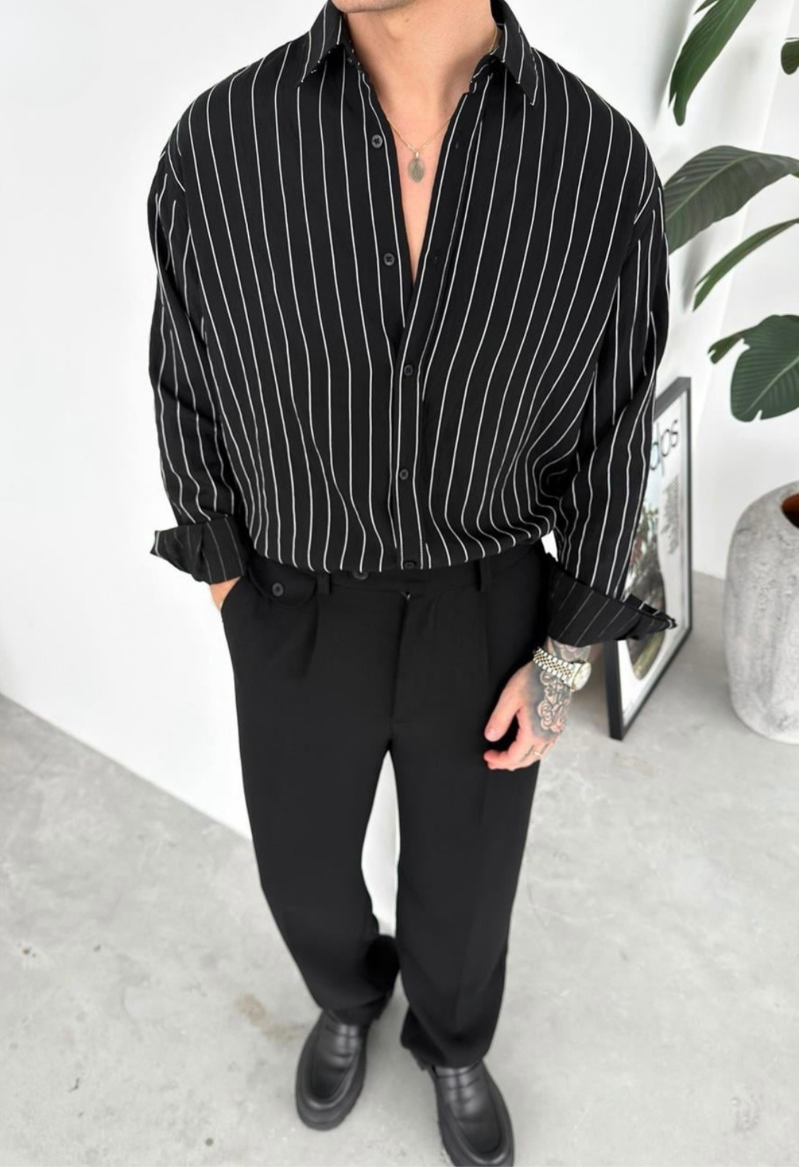 Stripes old money shirt MKH