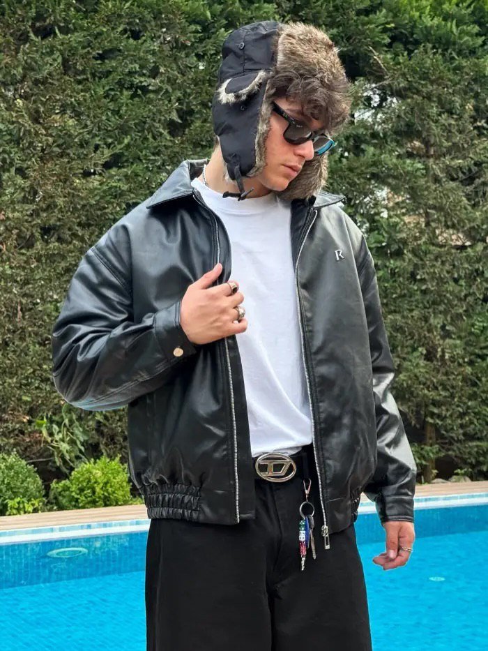 Retro leather jacket