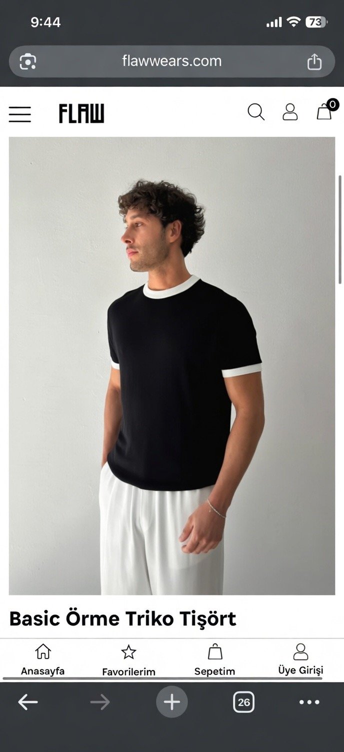 Ringer cropped T-shirt