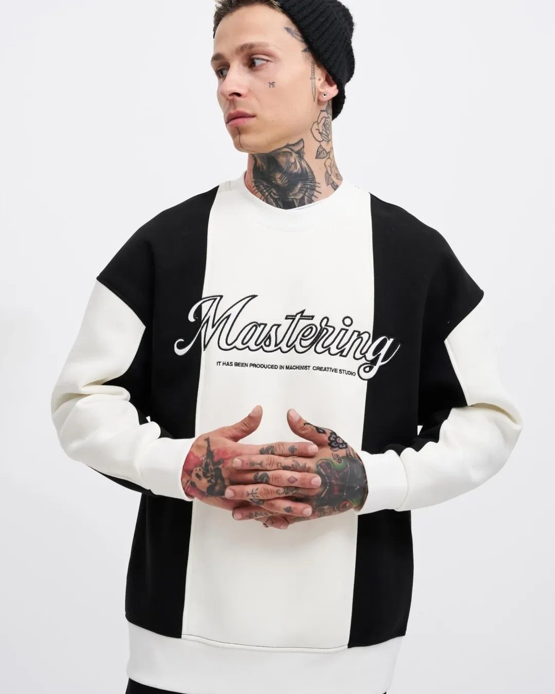 Mastering sweatshirt Noir et blanc