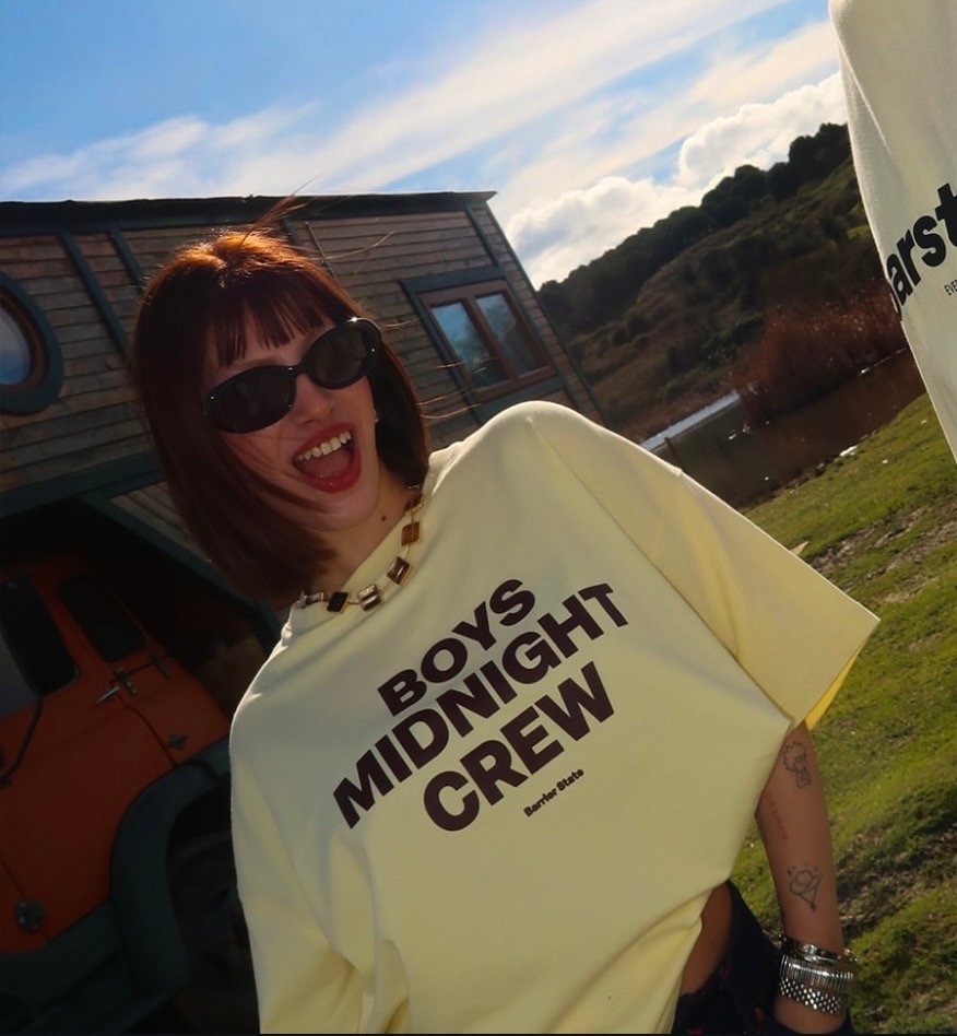 Yellow boys midnight crew Cropped Tshirt