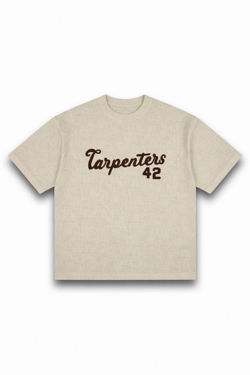 Beige Carpenters 42 CROPPED t-shirt
