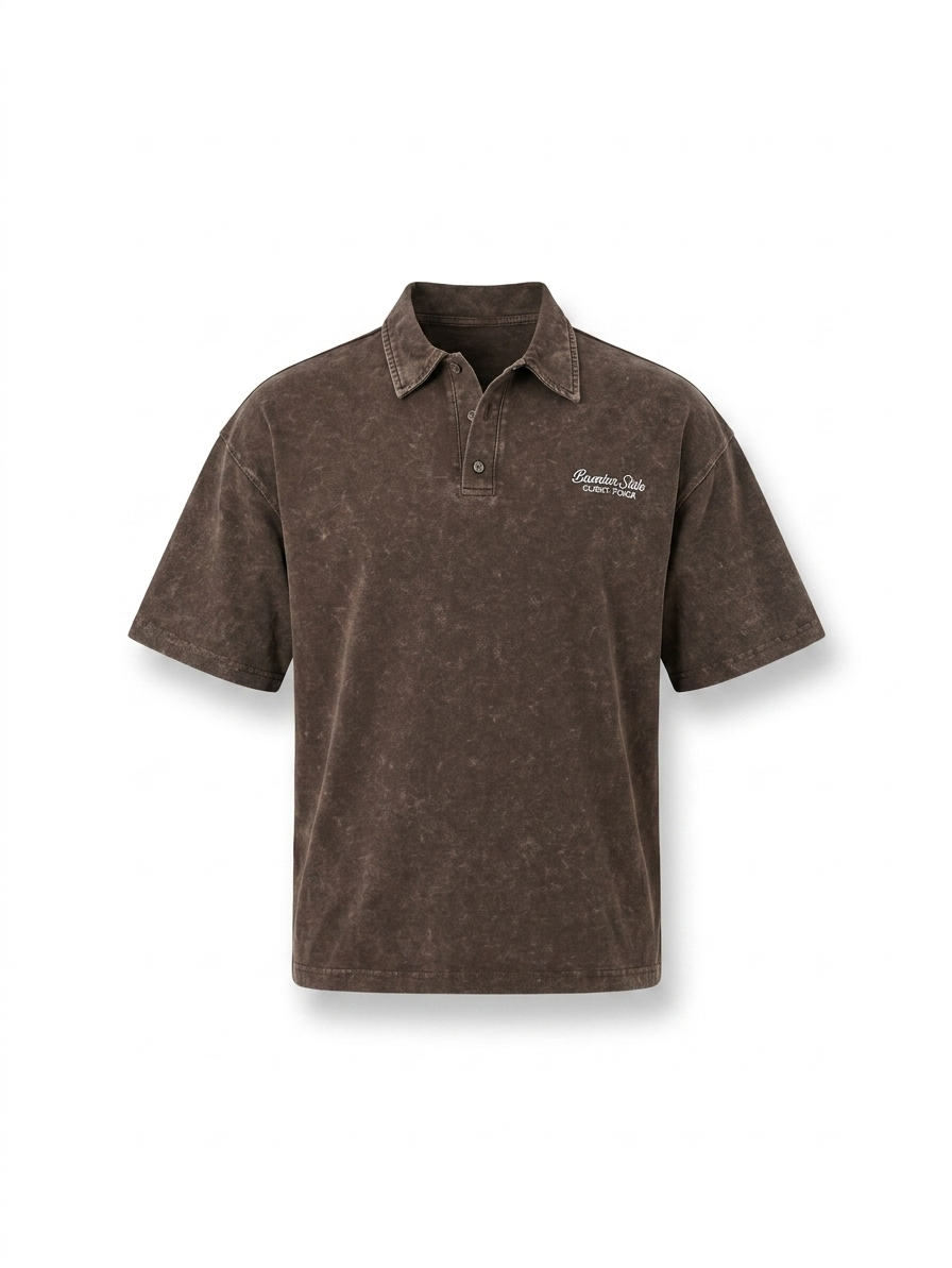 Brown Silence-power Tshirt with Col