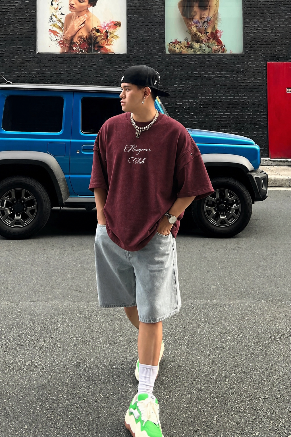 Burgundy Hangover Oversized Tshirt