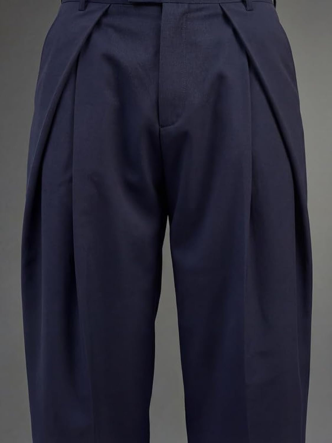 Navy Blue Triangle pleated wide leg pant